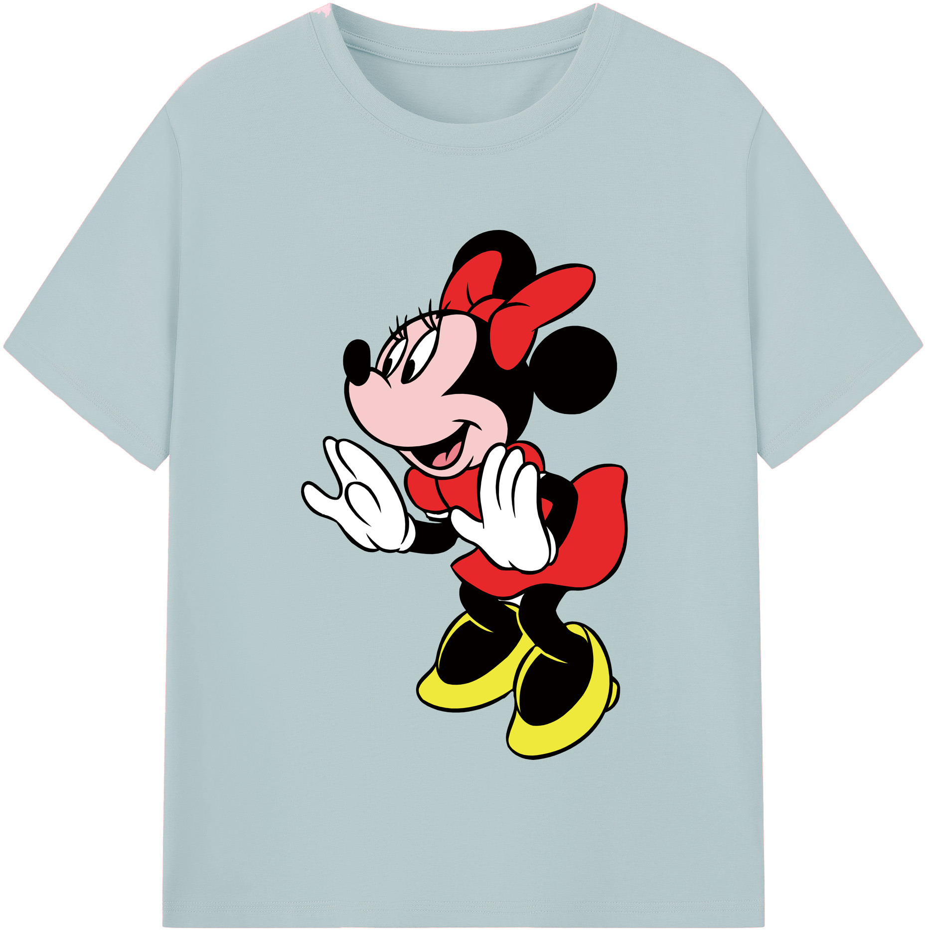（画像用） ミッキーマウス Mickey Mouse 綿100％半袖Tシャツ（フロントプリント）